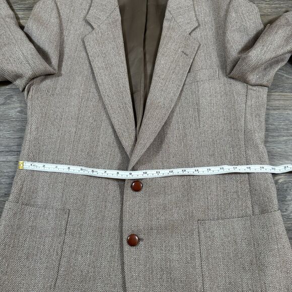 Vintage Yves Saint Laurent Wool Tweed Blazer Jacket Sport Coat YSL France 40 L - Picture 4 of 11